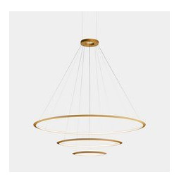 LedsC4 - Luminaria superficie Circular Inward Light 2700K DALI 223.5W dorado 2808xLED