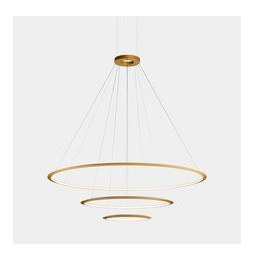 LedsC4 - Luminaria superficie Circular Inward Light 3000K 0-10V 223.5W dorado 2808xLED