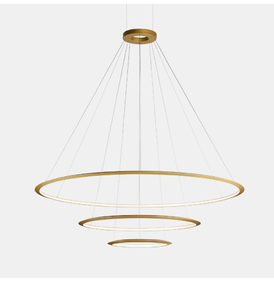 LedsC4 - Luminaria superficie Circular Inward Light 4000K On / Off 366.7W dorado 4608xLED