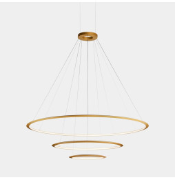 LedsC4 - Luminaria superficie Circular Inward Light 3000K DALI 223.5W dorado 2808xLED