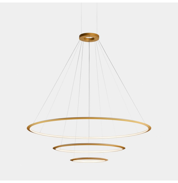 LedsC4 - Luminaria superficie Circular Inward Light 3000K DALI 223.5W dorado 2808xLED
