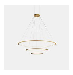 LedsC4 - Luminaria superficie Circular Inward Light 3000K DALI 140.8W negro 1980xLED