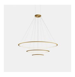 LedsC4 - Luminaria superficie Circular Inward Light 4000K On / Off 140.8W dorado 1980xLED