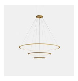 LedsC4 - Luminaria superficie Circular Inward Light 3000K On / Off 140.8W dorado 1980xLED