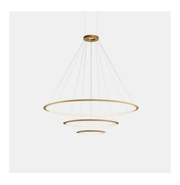 LedsC4 - Luminaria superficie Circular Inward Light 3000K DALI 140.8W dorado 1980xLED