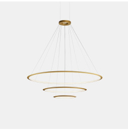 LedsC4 - Luminaria superficie Circular Inward Light 4000K DALI 140.8W dorado 1980xLED