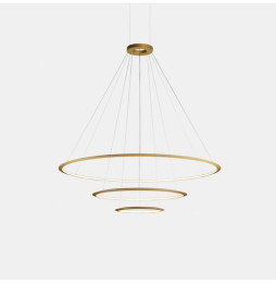LedsC4 - Luminaria superficie Circular Inward Light 4000K DALI 140.8W dorado 1980xLED