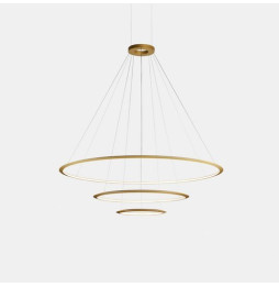 LedsC4 - Luminaria superficie Circular Inward Light 2700K DALI 109.1W dorado 1548xLED