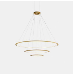 LedsC4 - Luminaria superficie Circular Inward Light 2700K DALI 77.3W dorado 1080xLED
