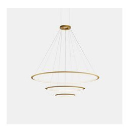 LedsC4 - Luminaria superficie Circular Inward Light 3000K DALI 109.1W dorado 1548xLED