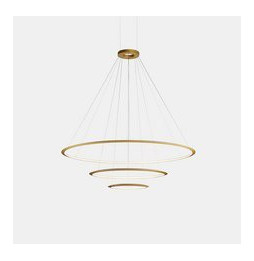 LedsC4 - Luminaria superficie Circular Inward Light 4000K DALI 77.3W dorado 1080xLED