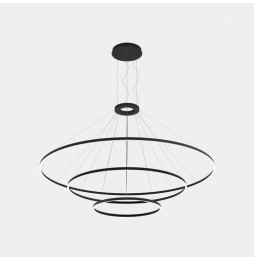 LedsC4 - Luminaria superficie Circular Downward Light 3000K DALI 326.4W negro 4698xLED
