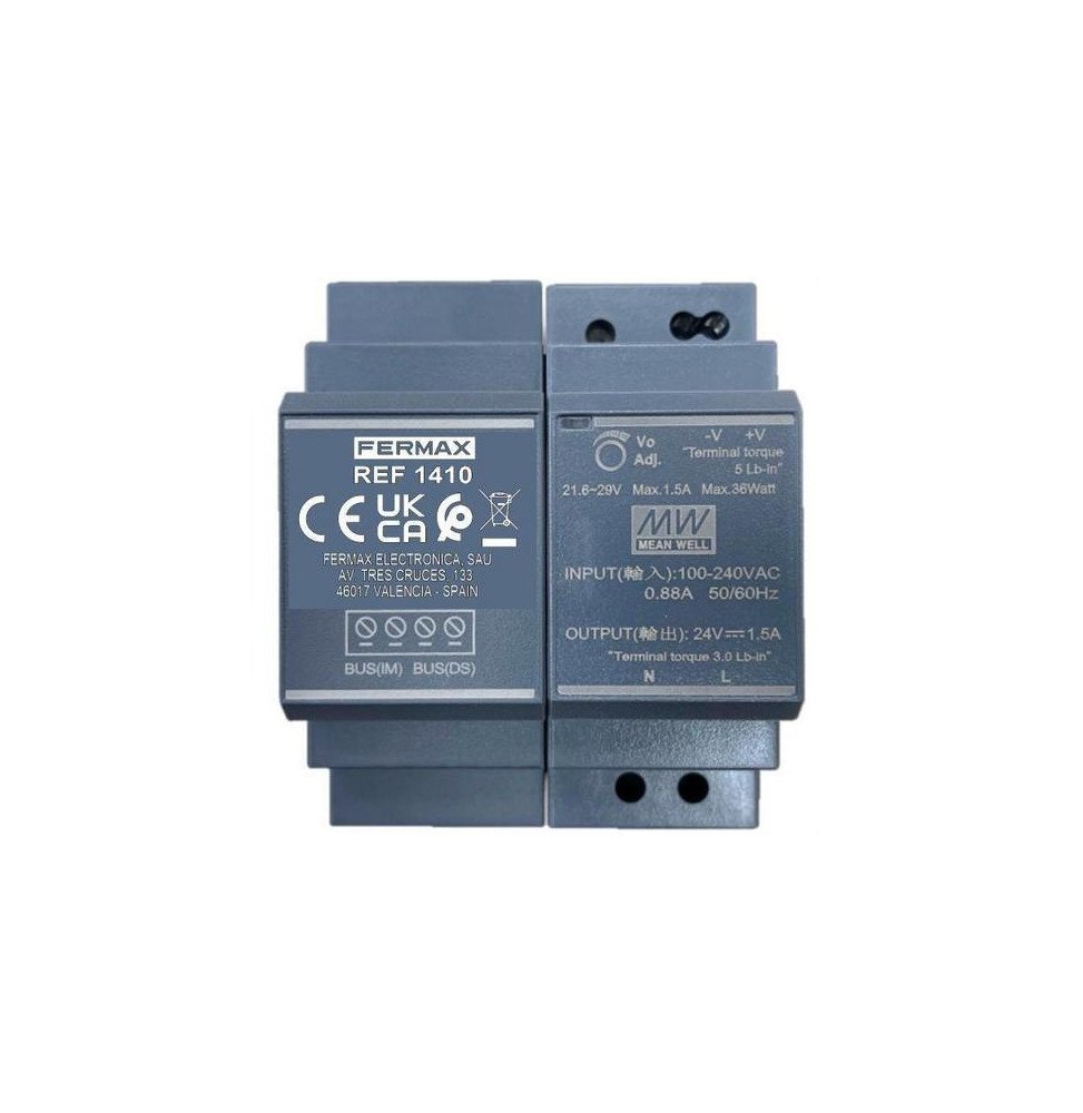 FERMAX - Alimentador kit WAY DIN4 24VDC-1,5A