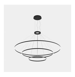 LedsC4 - Luminaria superficie Circular Downward Light 2700K 0-10V 326.4W negro 4698xLED
