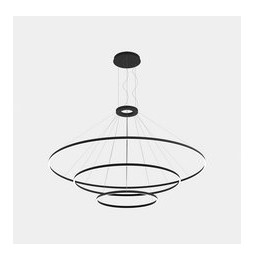 LedsC4 - Luminaria superficie Circular Downward Light 2700K On / Off 366.7W negro 4698xLED