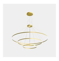 LedsC4 - Luminaria superficie Circular Downward Light 3000K On / Off 366.7W dorado 4698xLED