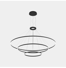LedsC4 - Luminaria superficie Circular Downward Light 2700K DALI 326.4W negro 4698xLED
