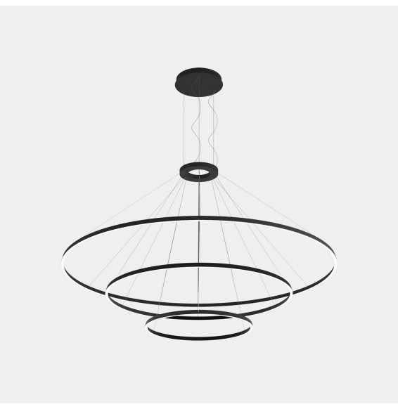 LedsC4 - Luminaria superficie Circular Downward Light 2700K DALI 326.4W negro 4698xLED