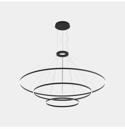 LedsC4 - Luminaria superficie Circular Downward Light 2700K DALI 326.4W negro 4698xLED