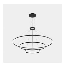 LedsC4 - Luminaria superficie Circular Downward Light 2700K DALI 326.4W negro 4698xLED