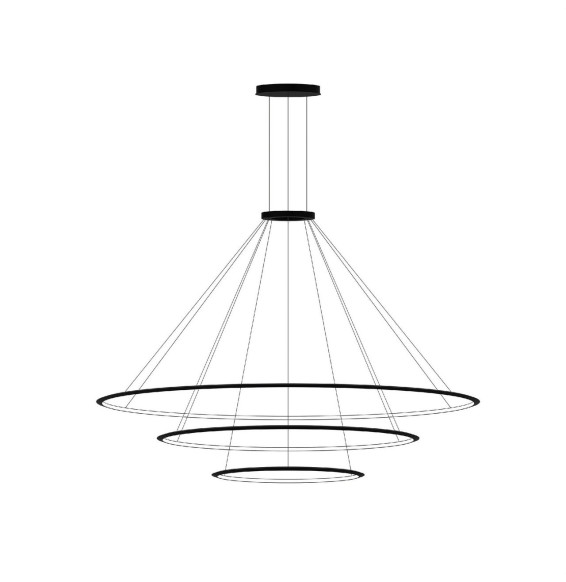 LedsC4 - Luminaria superficie Circular Downward Light 3000K On / Off 223.5W negro 2790xLED