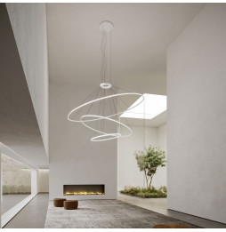 LedsC4 - Luminaria superficie Circular Downward Light 2700K DALI 223.5W blanco 2790xLED