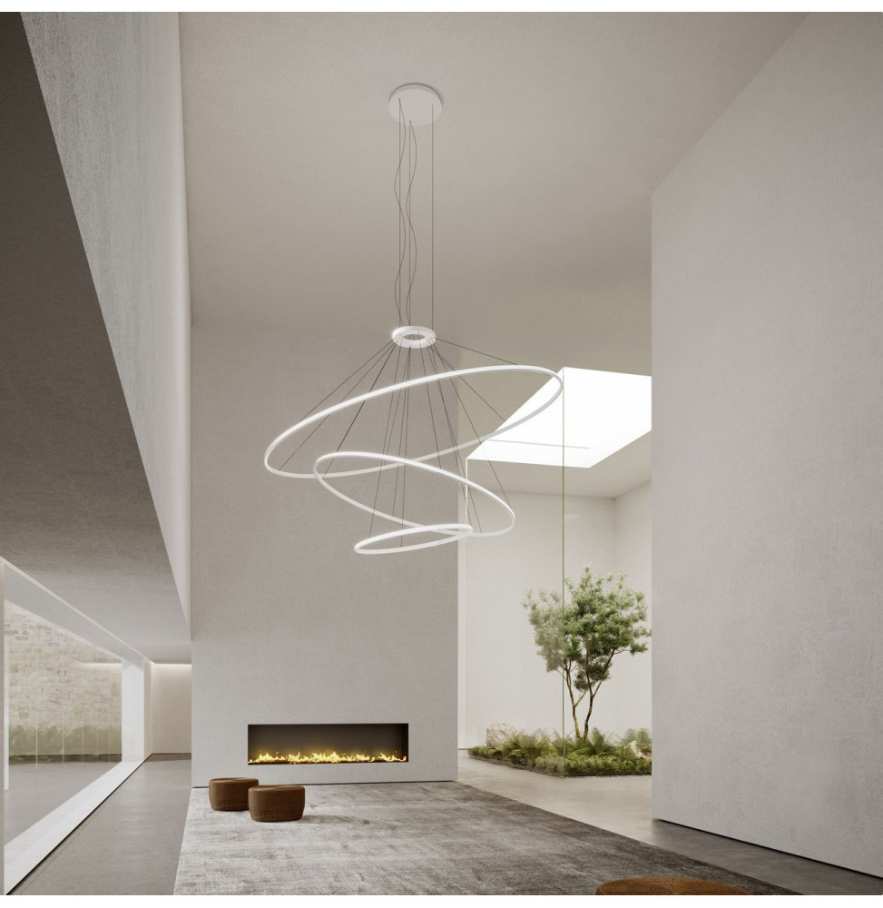 LedsC4 - Luminaria superficie Circular Downward Light 3000K DALI 223.5W blanco 2790xLED LedsC4 - Luminaria superficie Circular Downward Light 3000K DALI 223.5W blanco 2790xLED