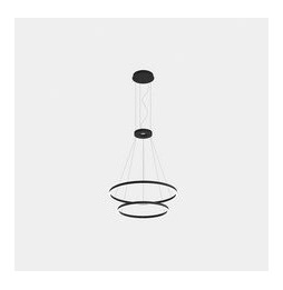 LedsC4 - Luminaria superficie Circular Downward Light 2700K DALI 77.3W negro 1080xLED