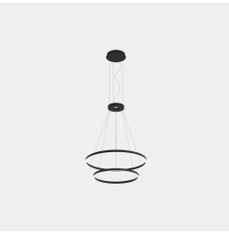 LedsC4 - Luminaria superficie Circular Downward Light 3000K On / Off 77.3W negro 1080xLED