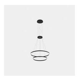 LedsC4 - Luminaria superficie Circular Downward Light 3000K On / Off 77.3W negro 1080xLED