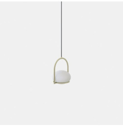 LedsC4 - Luminaria colgante Coco Single 1 x E14 7W oro satinado