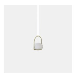 LedsC4 - Luminaria colgante Coco Single 1 x E14 7W oro satinado