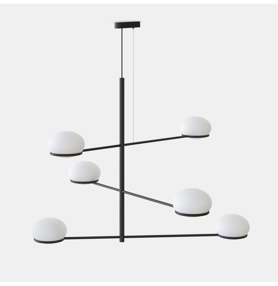 LedsC4 - Luminaria colgante Coco Chandelier 6 x E14 7 negro LedsC4 - Luminaria colgante Coco Chandelier 6 x E14 7 negro