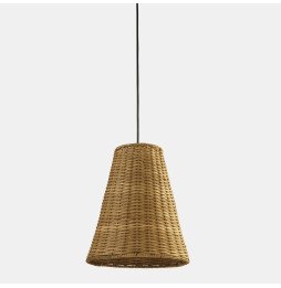 LedsC4 - Luminaria colgante Caribe forma tubo E27 40W marrón