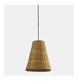 LedsC4 - Luminaria colgante Caribe forma tubo E27 40W marrón