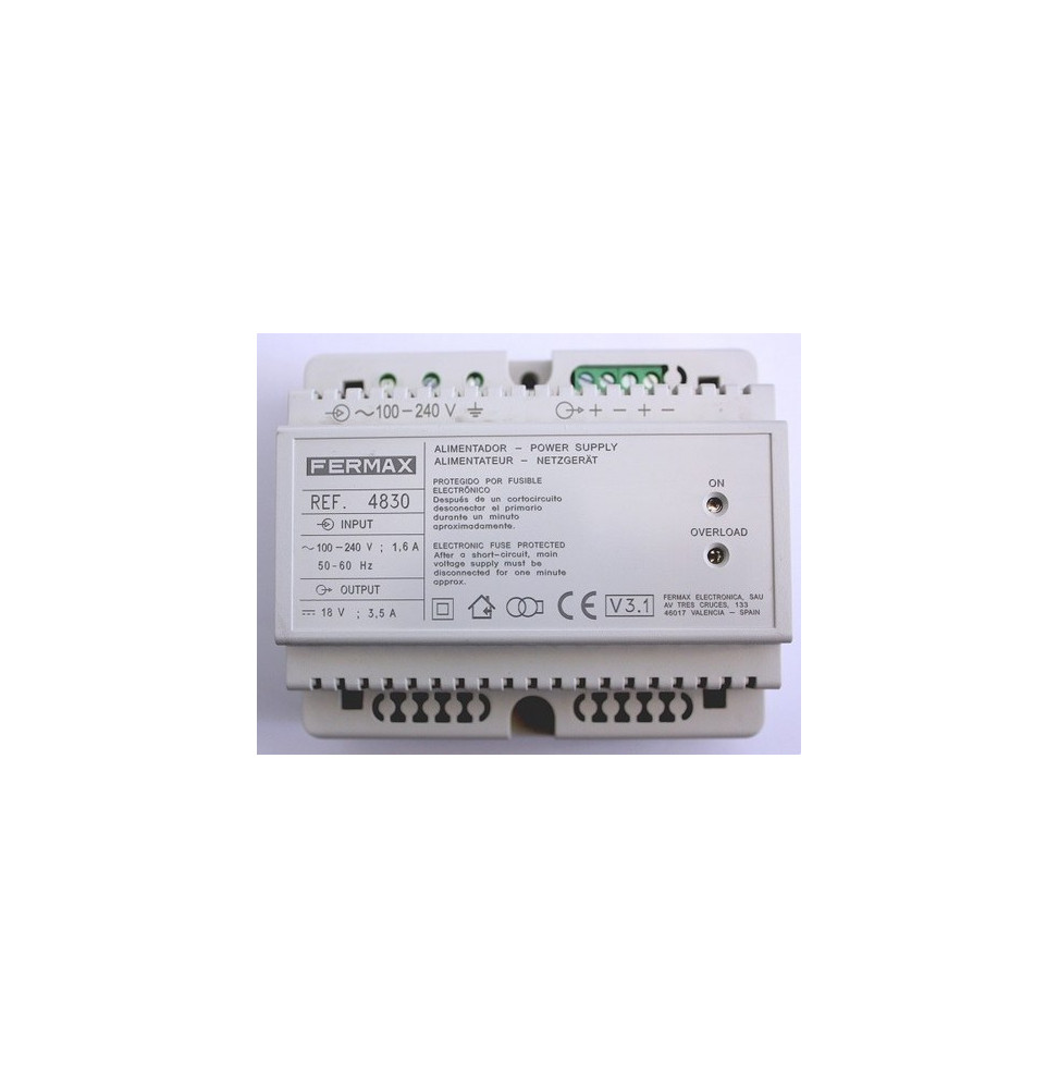 FERMAX - Alimentador 18VDC-3,5A DIN6