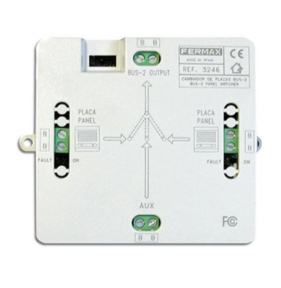 FERMAX - Cambiador placa BUS2 instalación 2 accesos