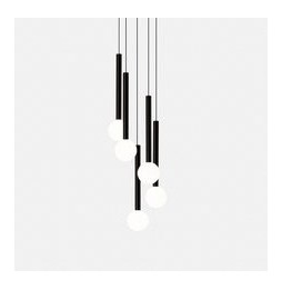 LedsC4 - Luminaria colgante CANDLE 5 LED 15,6W 2700K DALI negro