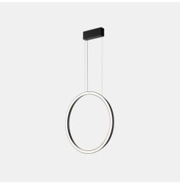 LedsC4 - Luminaria colgante circular vertical SIDE 600mm superficie LED 31,7W 1109lm 2400K 0-10V negro