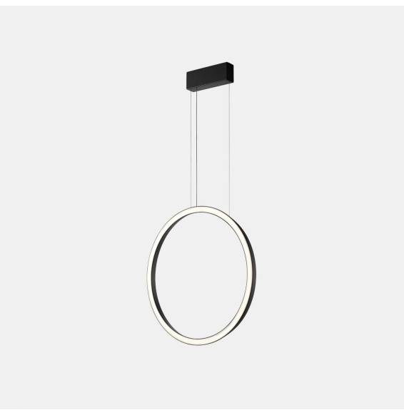 LedsC4 - Luminaria colgante circular vertical SIDE 600mm superficie LED 31,7W 1615lm 4000K negro
