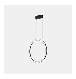 LedsC4 - Luminaria colgante circular vertical SIDE 1200mm superficie LED 63,5W 2421lm 2700K 0-10V negro