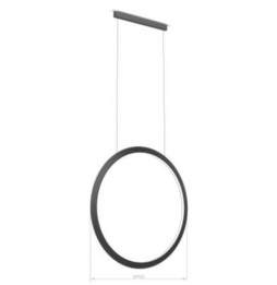 LedsC4 - Luminaria colgante circular vertical SIDE 900mm superficie LED 45,6W 1748lm 4000K DALI oro