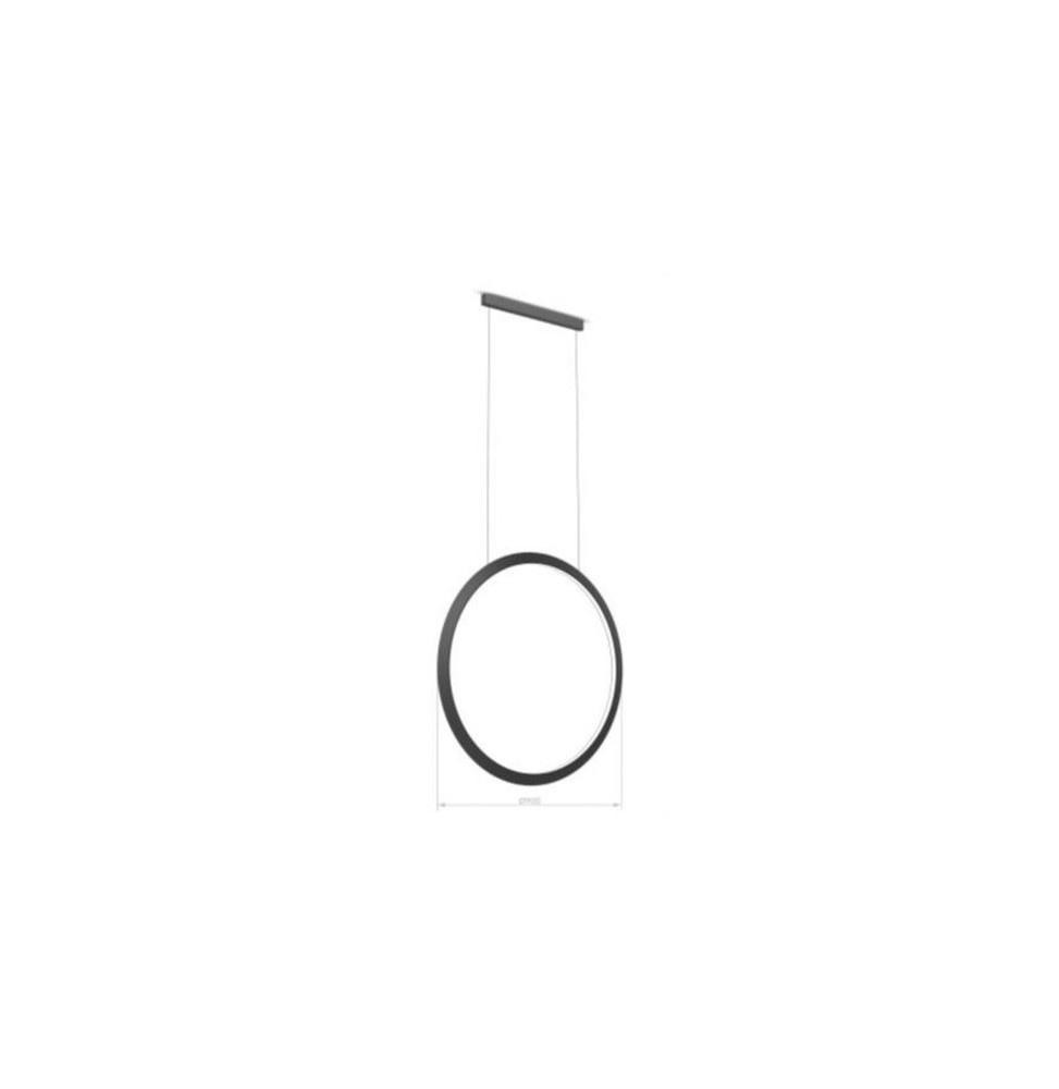 LedsC4 - Luminaria colgante circular vertical SIDE 900mm superficie LED 45,6W 1748lm 4000K DALI oro LedsC4 - Luminaria colgante circular vertical SIDE 900mm superficie LED 45,6W 1748lm 4000K DALI oro