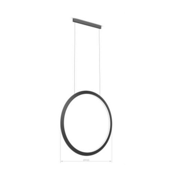 LedsC4 - Luminaria colgante circular vertical SIDE 900mm superficie LED 45,6W 1748lm 4000K oro