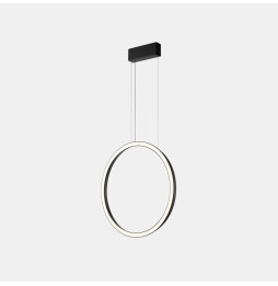 LedsC4 - Luminaria colgante circular vertical SIDE 900mm superficie LED 45,6W 1311lm 2700K 0-10V negro