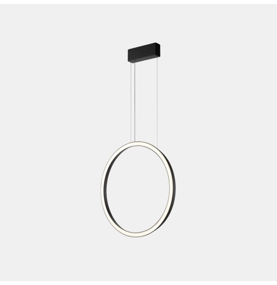 LedsC4 - Luminaria colgante circular vertical SIDE 900mm superficie LED 45,6W 1748lm 4000K negro