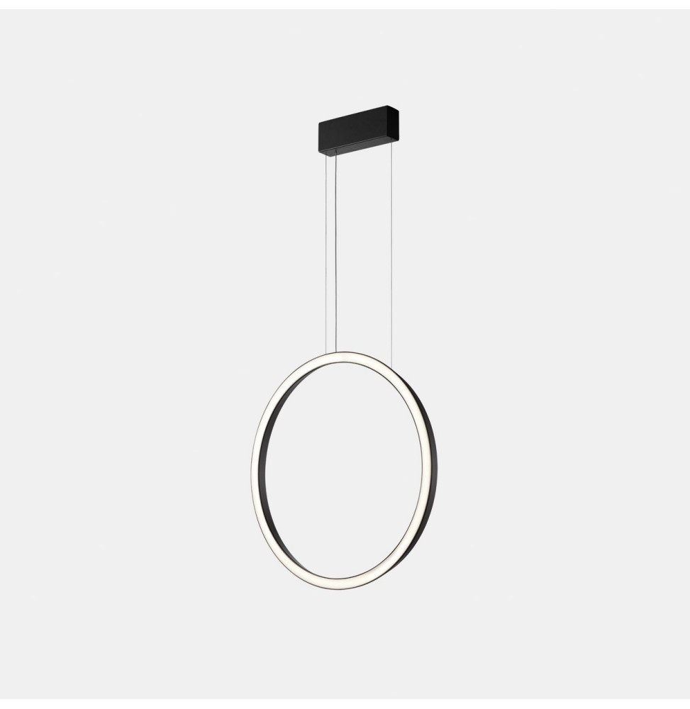LedsC4 - Luminaria colgante circular vertical SIDE 900mm superficie LED 45,6W 1748lm 4000K DALI negro LedsC4 - Luminaria colgante circular vertical SIDE 900mm superficie LED 45,6W 1748lm 4000K DALI negro