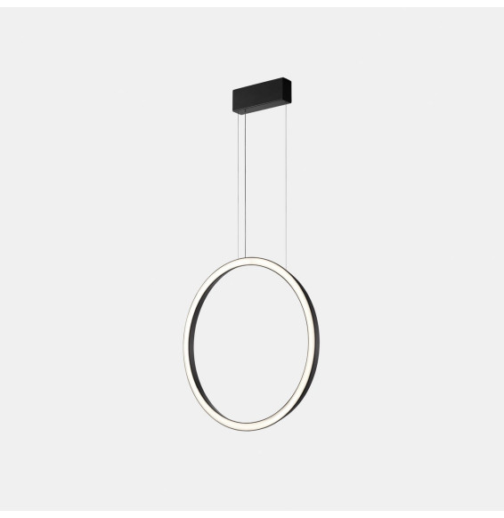 LedsC4 - Luminaria colgante circular vertical SIDE 900mm superficie LED 45,6W 1202lm 2400K negro