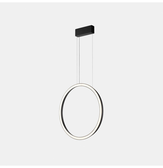 LedsC4 - Luminaria colgante circular vertical SIDE 900mm superficie LED 45,6W 1311lm 2700K negro