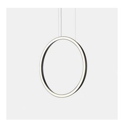 LedsC4 - Luminaria colgante circular vertical SIDE 1200mm empotrado LED 63,5W 2825lm 3000K DALI negro